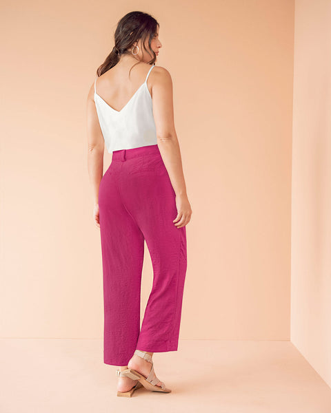 Pantalón coulotte con bolsillos funcionales#color_313-rosado-fuerte