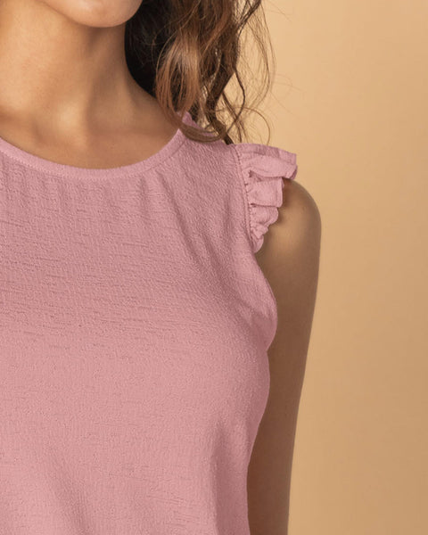 Camiseta manga sisa con detalle de bolero#color_180-palo-rosa