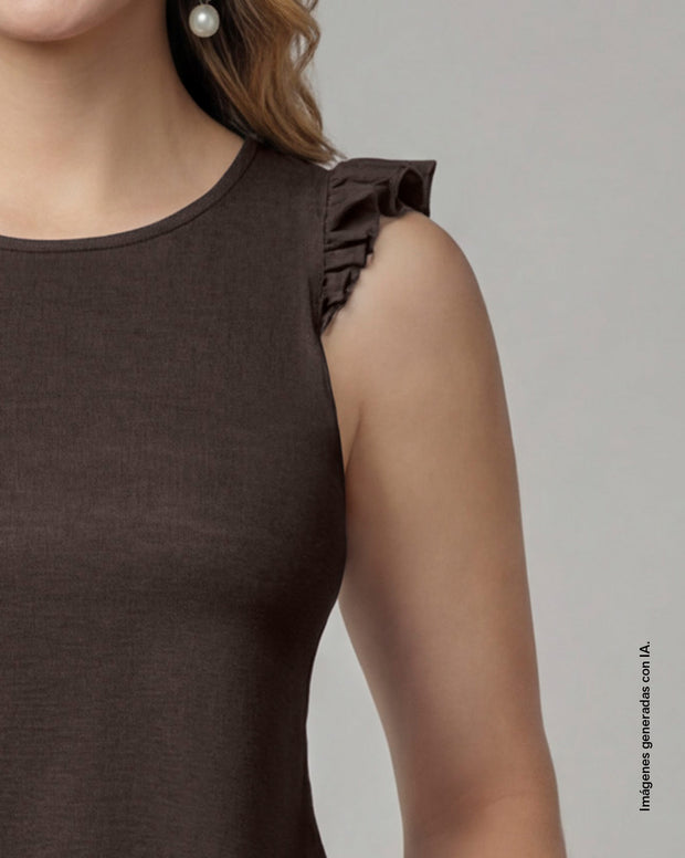 Camiseta manga sisa con detalle de bolero