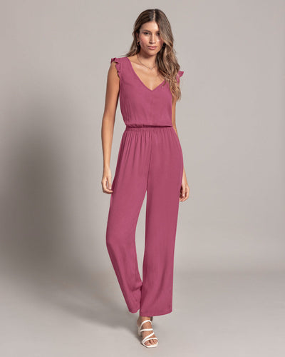 Enterizo largo manga sisa con bolero#color_313-rosado-magenta