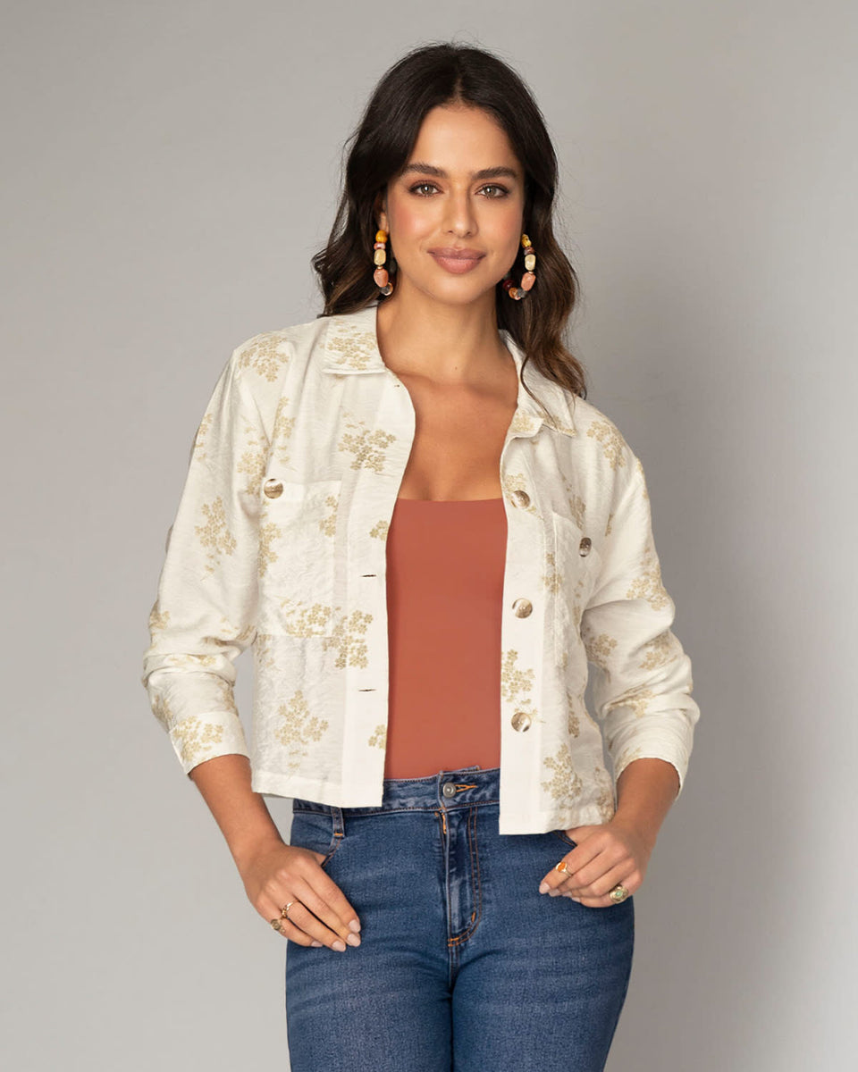 Chaqueta estampada para mujer