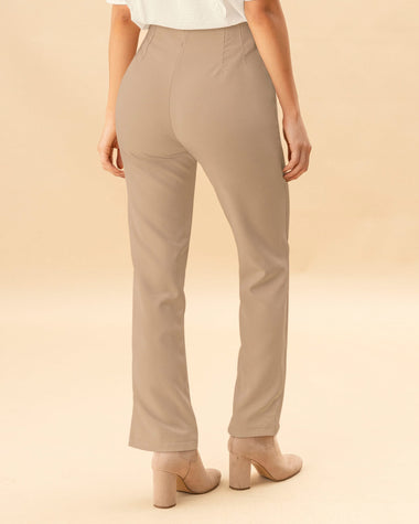 Pantalón bota recta silueta ajustada#color_084-arena