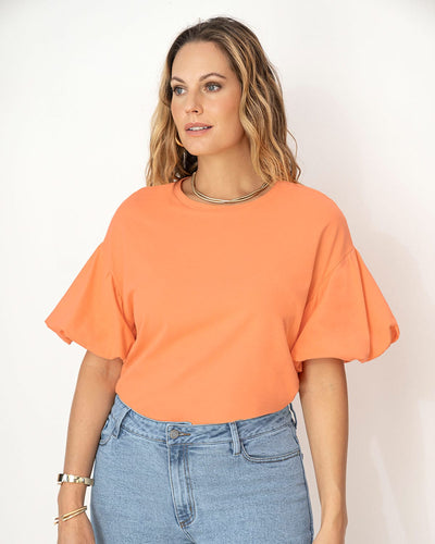Blusa con magas tipo globo#color_170-mandarina