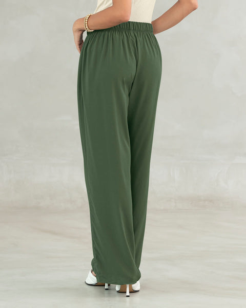 Pantalón largo de silueta recta#color_601-verde-oliva-claro