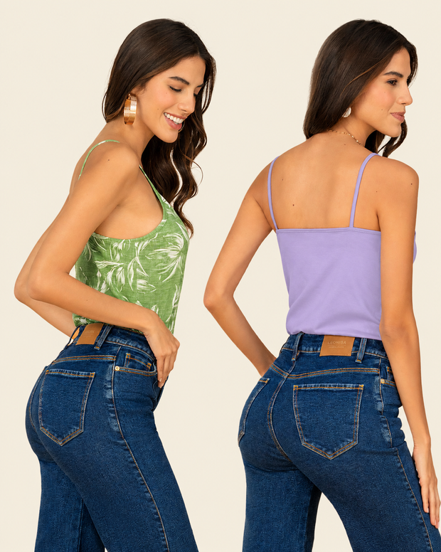Camiseta de tiritas básica x 2