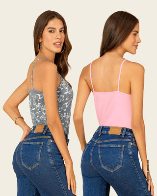 Camiseta de tiritas básica x 2#color_978-rosado-gris