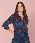 Blusa manga larga estampada en puff#color_173-botanico