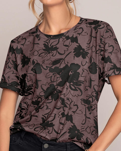 Camiseta manga corta estampada con dobladillo en manga#color_087-flores