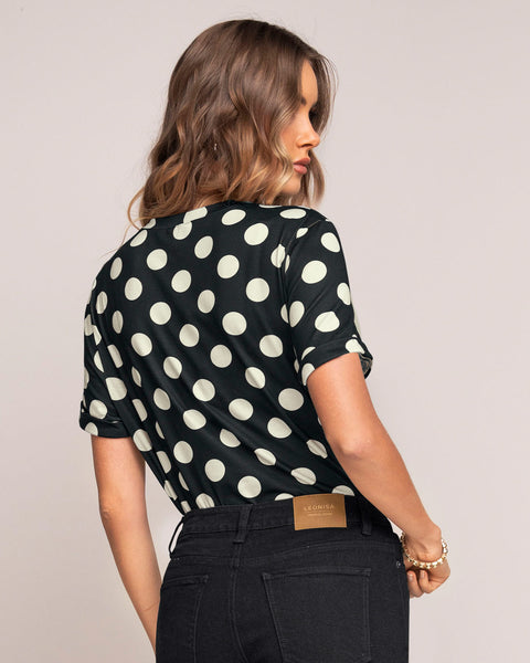 Camiseta manga corta estampada con dobladillo en manga#color_097-polka