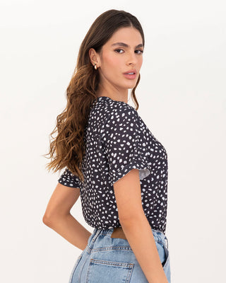 Camiseta manga corta estampada con dobladillo en manga#color_794-manchas