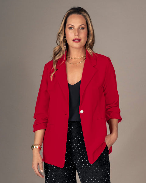 Blazer silueta amplia#color_c35-rojo-oscuro