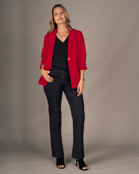 Blazer silueta amplia#color_c35-rojo-oscuro