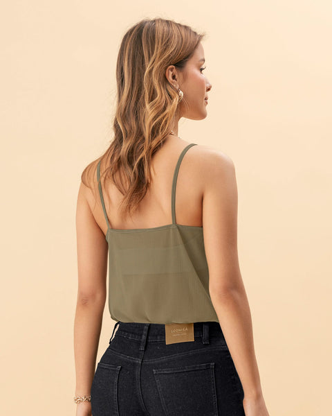 Blusa de tiritas en tela con transparencia#color_068-verde