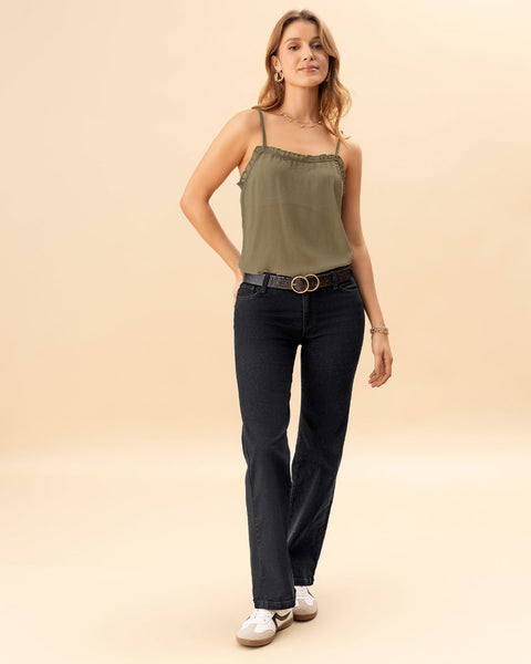 Blusa de tiritas en tela con transparencia#color_068-verde