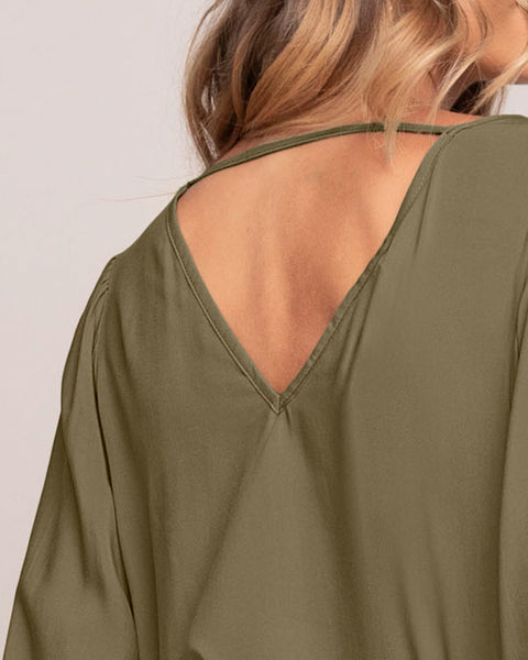Blusa de mangas con volumen#color_601-verde