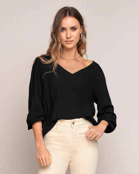 Blusa de mangas con volumen#color_700-negro