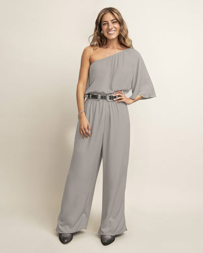 Enterizo largo de un solo hombro#color_c15-gris