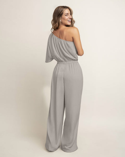 Enterizo largo de un solo hombro#color_c15-gris