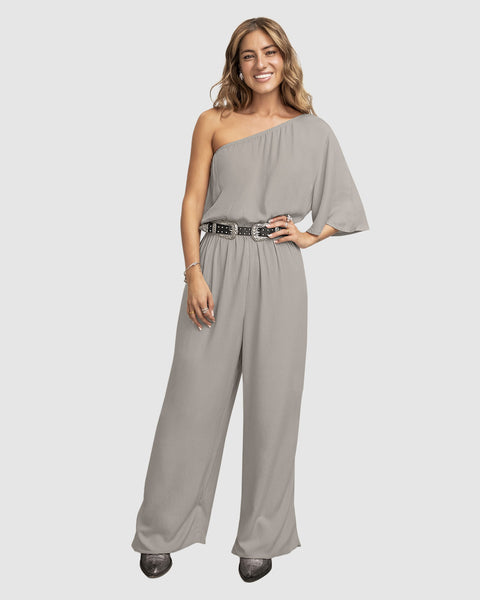 Enterizo largo de un solo hombro#color_c15-gris