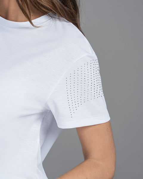 Camiseta manga corta con detalles brillantes#color_000-blanco