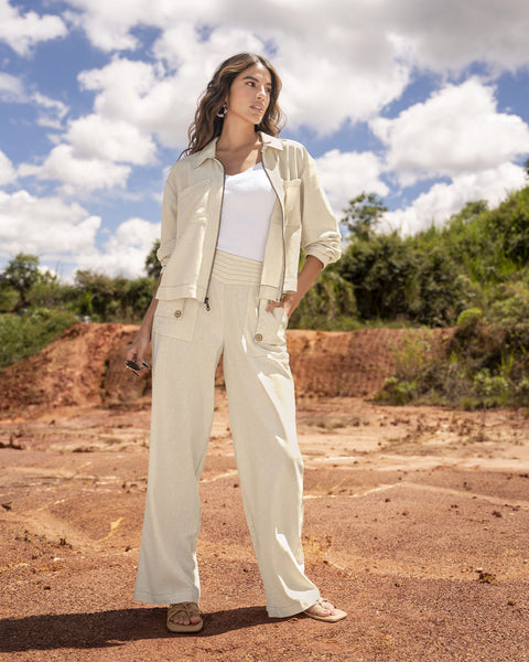 Chaqueta elaborada en tela tipo lino#color_084-arena-claro