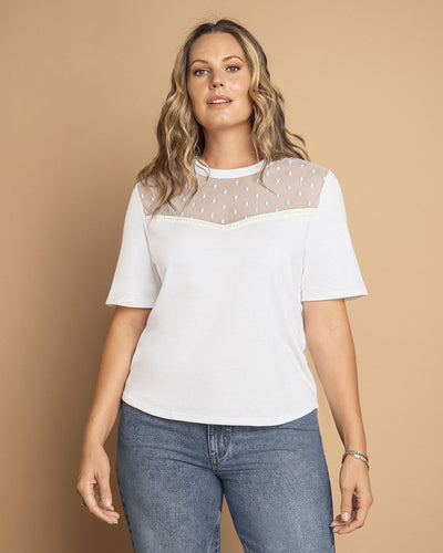 Camiseta manga corta con detalle en transparencia#color_018-marfil