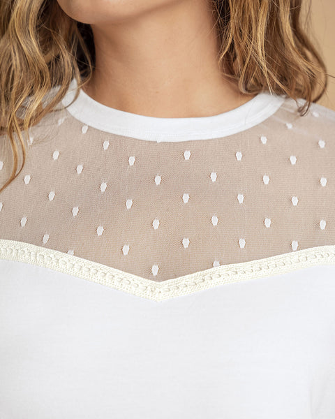 Camiseta manga corta con detalle en transparencia#color_018-marfil
