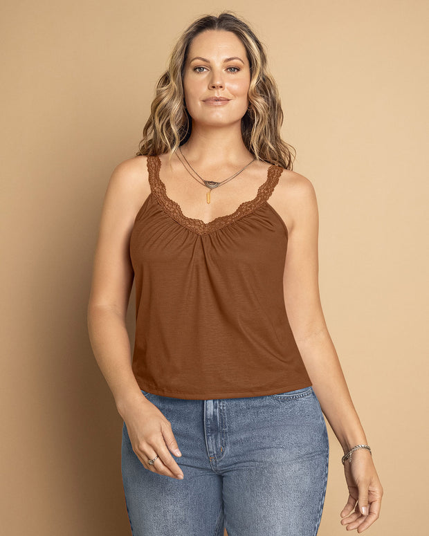 Camiseta de tiritas en encaje