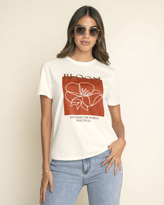 Camiseta manga corta en algodón con estampado en frente#color_018-marfil