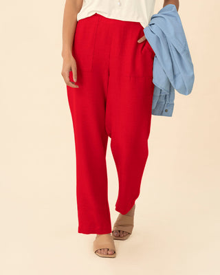 Pantalón con bolsillos funcionales#color_302-rojo