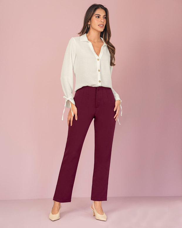 Camisa en tela corrugada