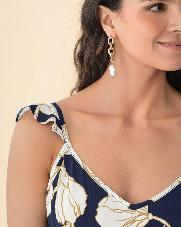 Vestido corto con bolero en mangas y ruedo