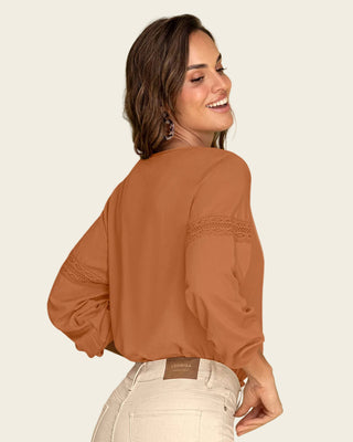 Blusa con detalle tipo encaje en mangas#color_c19-mostaza