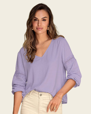 Blusa con detalle tipo encaje en mangas#color_c51-lila