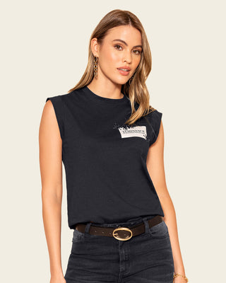 Camiseta manga sisa con estampado y apliques#color_700-negro