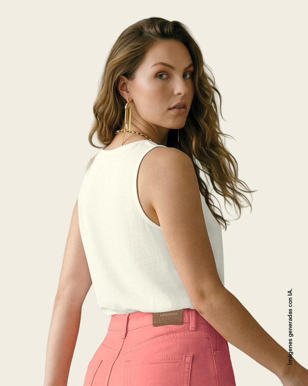 Blusa manga sisa con boleros en frente