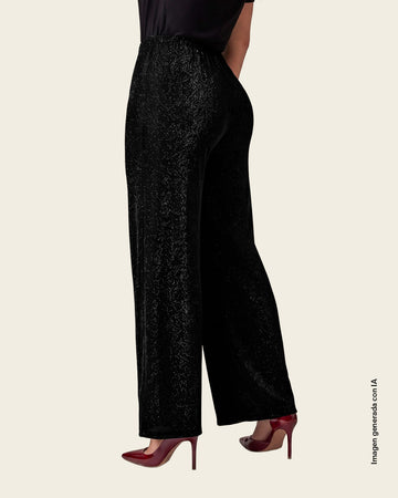Pantalón bota recta con brillo#color_700-negro