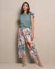 Pantalón largo con elástico en cintura y jareta funcional#color_145-fondo-rosa-estampado-flores