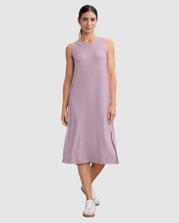 Vestido manga sisa silueta semiajustada multipropósito como pijama o exterior