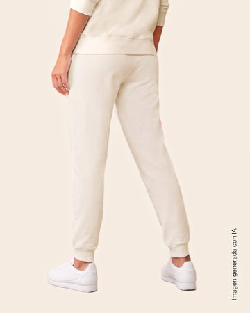 Pantalón largo tipo jogger con bolsillos funcionales#color_018-marfil