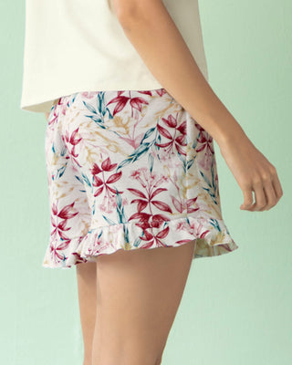 Short corto con boleros en ruedo y elástico en cintura#color_001-botanico