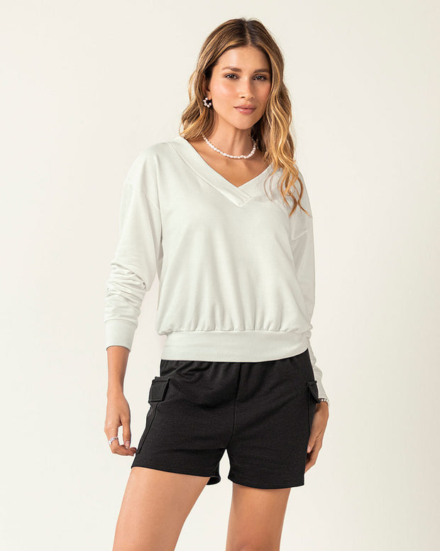 Short corto con bolsillos tipo cargo con tapa