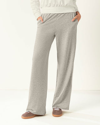 Pantalón de bota recta con elástico en cintura#color_717-gris-jaspe