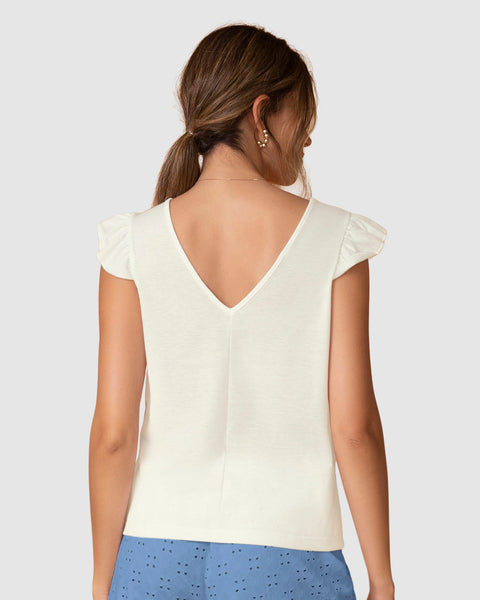 Camiseta con bolero en mangas#color_018-marfil