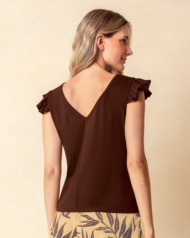 Camiseta con bolero en mangas