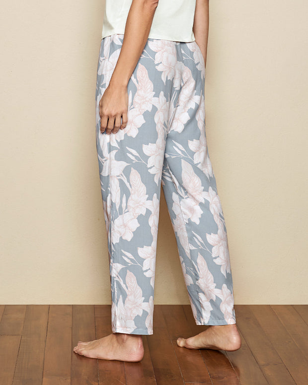 Pantalón estampado de pijama en tejido plano