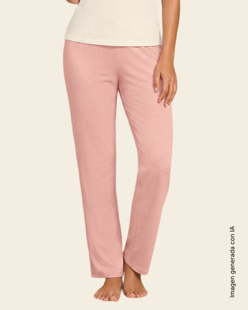 Pantalón largo con encaje en bolsillos#color_c30-rosado