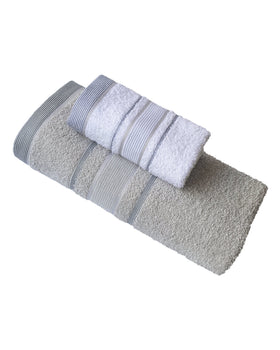 Set toallas manos + cuerpo 400 gr Fatelares#color_000-gris-blanco