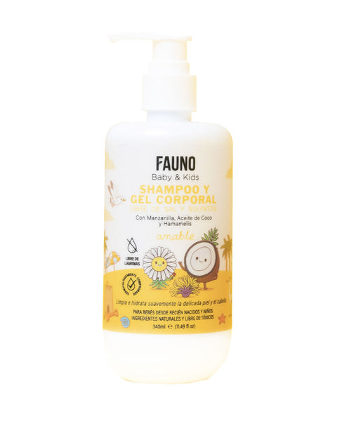 Shampoo y Gel Corporal Libre de Sal y Sulfatos Baby & Kids Fauno 340ml#color_amable