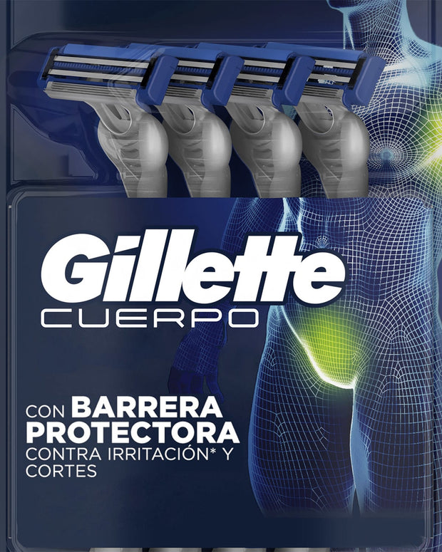 Gillette Cuerpo máquinas de afeitar desechables para el cuerpo 4 unidades#color_001-cuerpo